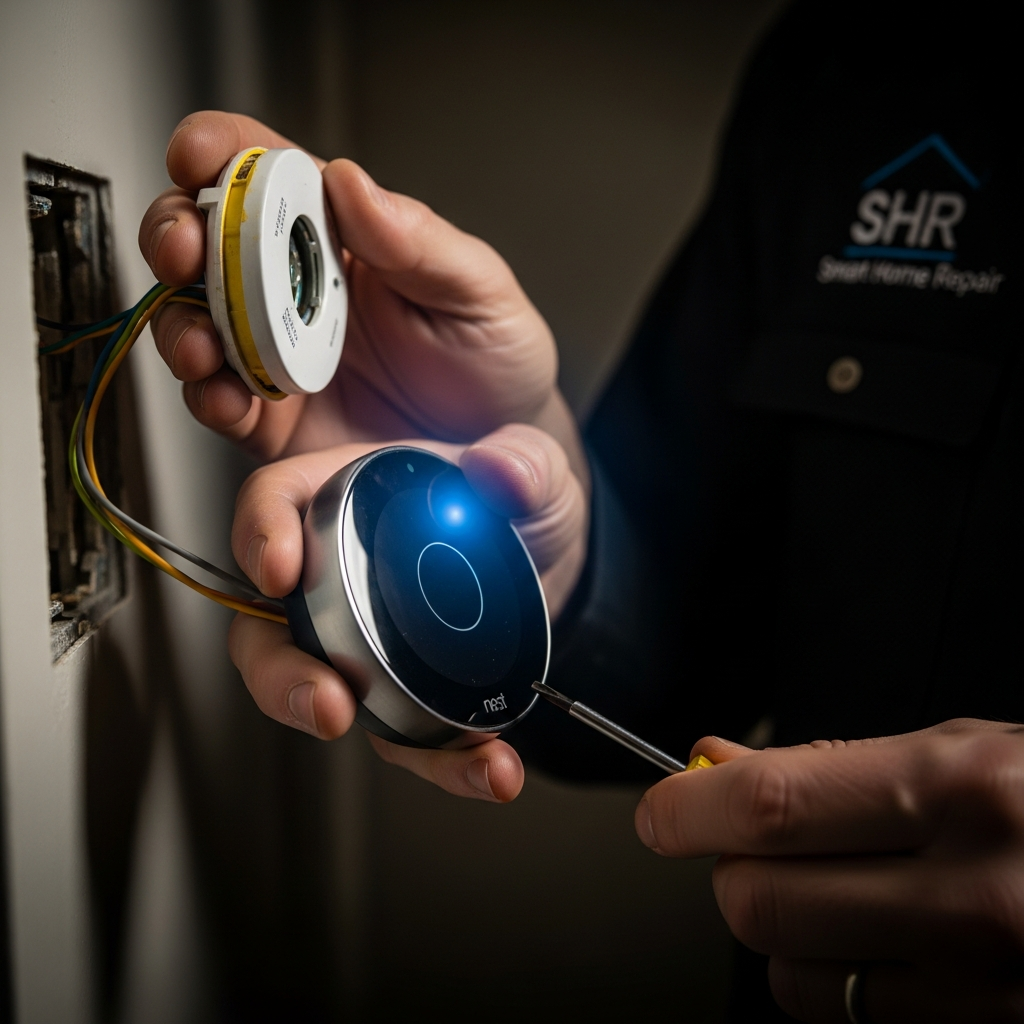 Smart Homeowner in Athens, GA Controlling Lights with Tablet